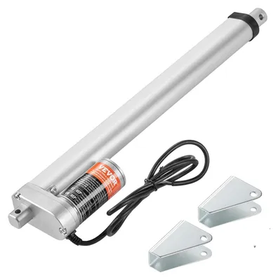 Image de VEVOR 1500N Actionneur linéaire DC 12V Actionneur linéaire IP54 Moteur électrique linéaire 300mm de course Niveau sonore ≤ 60dB Gâche électrique 5mm/s Vitesse de déplacement Technique linéaire Actionneur de réglage
