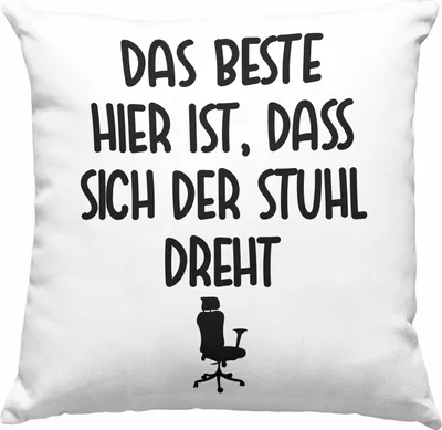 Produktbild von Trendation - Büro Deko-Kissen mit Füllung 40x40 Lustiger Spruch Frau Männer Arbeit  Deko-Kissen mit Füllung 40x40 Kollegen Kollege Kollegin Geschenk (Grau)