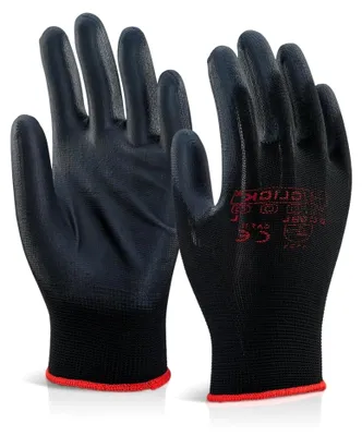 Produktbild von Schwarzer Polyurethanbeschichteter Handschuh Größe S
