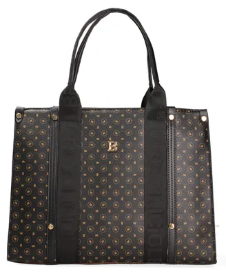 Obrázok produktu pre Dámska kabelka cez rameno, model "Borsa a Spalla", farba čierna a hnedá, so zipsom, rozmer 34,5 x 26 x 14 cm