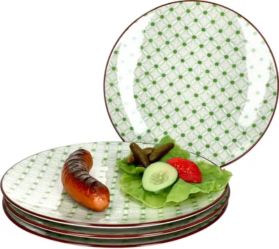 Obrázek produktu pro Lime Rio 4dílná sada talířů Zelený dekor talíř Ø 26,5 cm Ritzenhoff