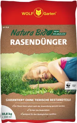 Produktbild von WOLF-GARTEN Rasendünger "Natura " für 160m²