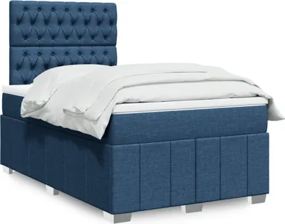 Produktbild von Möbel2024 Boxspringbett mit Matratze Blau 120x200 cm Stoff Klassische Betten 548051