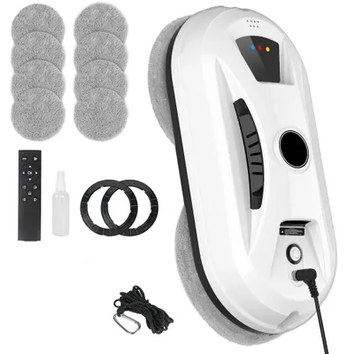 Zdjęcie produktu dla Robot do mycia okien - automatyczny czyścik okien - moc ssania 5600 Pa - tryb spryskiwania ręczny - 3 tryby czyszczenia - napięcie 220–240 V