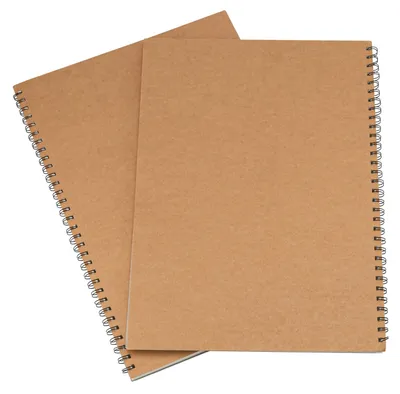 Produktbild von Skizzenbuch A3 - Spiralgebunden - 2 Packs - 30 Blätter - Dicke Seiten - Geeignet für Malen/Skizzieren - Zeichenblock