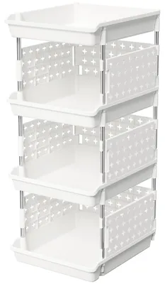 Produktbild von Stapelbare Aufbewahrungsboxen für Küche und Schränke, 4 Ebenen