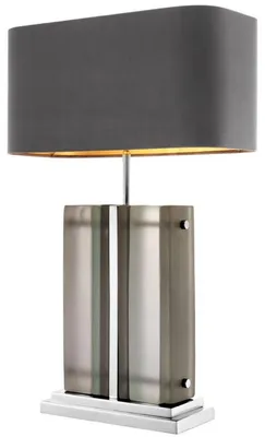 Image de Casa Padrino Lampe de table de luxe Argent / Gris 45 x 22 x H. 73 cm - Lampe de table d'hôtel et de restaurant