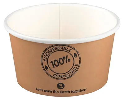 Produktbild von 250x Suppenbecher ToGo Verpackung aus Karton 350ml Ø11.5cm bis 100°C