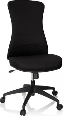 Obrázek produktu pro hjh OFFICE profesionální kancelářská židle OFFICE XT ergonomická kancelářská židle bez područek látková černá otočná židle pro kancelář, domácnost