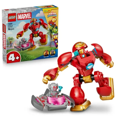Produktbild von LEGO ǀ Marvel Iron Man und Seine Fantastischen Freunde Ultron vs. Iron Man - Superhelden Spielzeug mit Mech Actionfigur & 2 Minifiguren - Geschenk für Jungen ab 4 Jahren & Fans der Serie - 11209