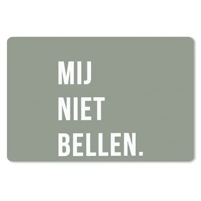 Produktbild von MuchoWow® Mauspad Mousepad Zitate - Sprichwörter - Ruf mich nicht an. - Grün - Weiß 27x18 cm - Mousepads - Maus Mat - Pad - Mausunterlage - Büroartikel - Desk Matten