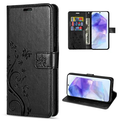 Produktbild von Hülle für Samsung Galaxy A55 Handyhülle Handy Tasche Klapphülle Wallet Case Etui Schwarz