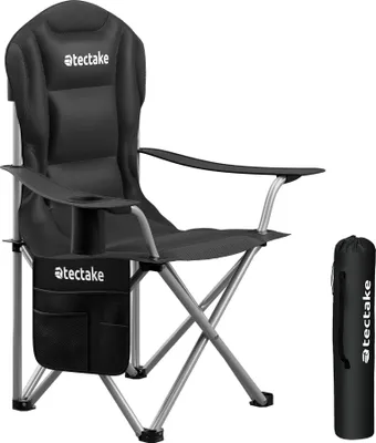 Obrázek produktu pro čalouněná kempingová židle tectake® MTX 88,5 x 55 x 103 cm, nosnost 120 kg