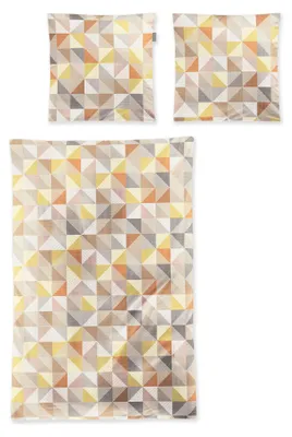 Produktbild von Irisette Mako Satin Bettwäsche Wave 8509-50 orange Dreiecke 135x200