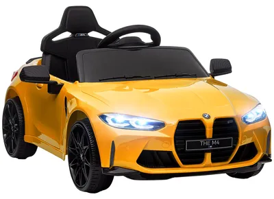Immagine prodotto di Macchina Elettrica per Bambini 108x69,5x51 cm Licenza BMW M4 con Telecomando Clacson e Fari Giallo