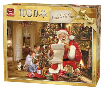 Productafbeelding van Puzzel met kerstman-thema, 1000 stukjes, fullcolor, 68 x 49 cm
