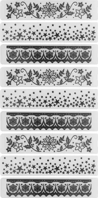 Image de 9 Stück Prägeordner DIY Kunststoff konkav-konvex geprägte Vorlage Papierhandwerk für Karten-Sammelalbum