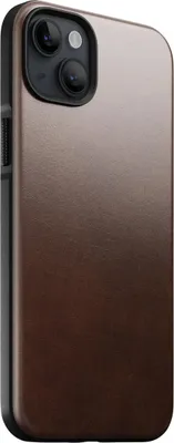 Produktbild von Nomad Modern Horween Leder Hülle iPhone 14 Plus – Entwickelt robuste Patina – Schutz vor Stürzen bis 3 Meter – Kompatibel mit MagSafe und drahtlosem Laden