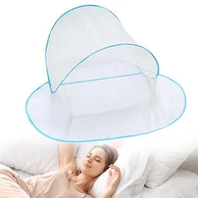 Immagine prodotto di Omgoods - Zanzariera pieghevole mini, ultraleggera e portatile, ideale per il letto, il campeggio e i viaggi