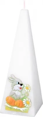 Immagine prodotto di Candela da giardino Nohel PIRAMIDE Pasqua intagliata 5x5x15cm
