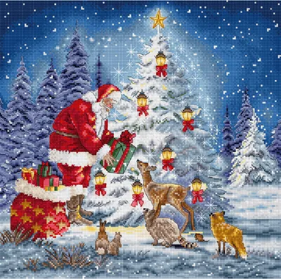 Obrázek produktu pro Letistitch sada pro vyšívání křížkem "Father Christmas", 29x29cm, DIY