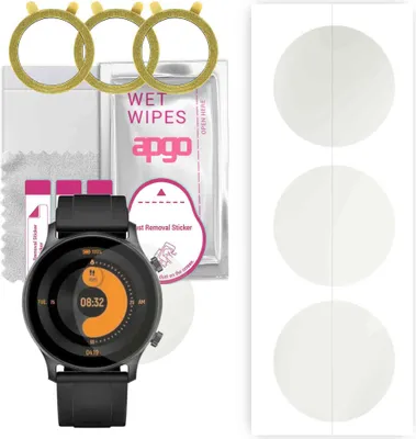 Produktbild von apgo 3 Stück Schutzfolie, Matt, kompatibel mit Haylou RS3 Smartwatch, Hydrogel Displayschutzfolie mit Positionierhilfe, Displayfolie, robust und kratzfest