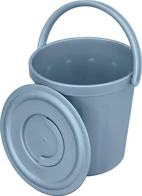Immagine prodotto di Pattumiera Con Coperchio Lt.15 - ø cm.32x32h., colore blu