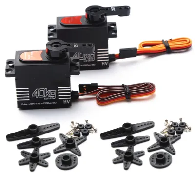 Obrázek produktu pro 40KG Digitální servo 2ks Kovové převodové servo s vysokým točivým momentem Vodotěsné pro 1/8 1/10 RC Car Truck Robot Parts