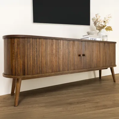 Produktbild von riess-ambiente Retro TV-Board VALHALLA WOOD 160cm smoked Eiche Lowboard TV-Schrank Kommode