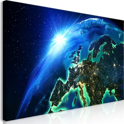 Immagine prodotto di Murale Mega XXXL Terra 250x125 cm Pezzo unico formato XXL stampa d'arte per quadri su tela automontanti quadri moderni decorazione murale fai da te decorazione casa sole cosmo pianeti c-B-0070-ak-e