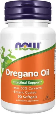 Image de Huile d'origan 181 mg 90 capsules molles Now Foods