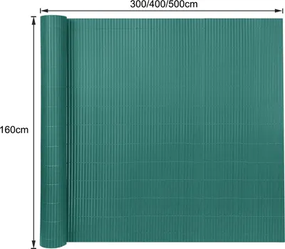 Obrázok produktu pre XMTECH PVC Privacy Mat Privacy Fence Weatherproof 160x500cm Privacy Fence Windbreak for Garden and Balcony, Green