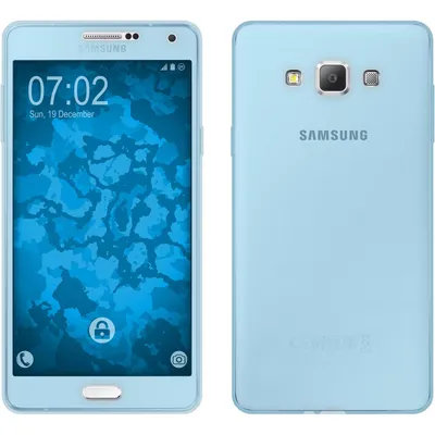 Produktbild von PhoneNatic Case kompatibel mit Samsung Galaxy A7 (A700) - hellblau Silikon Hülle 360° Fullbody Cover
