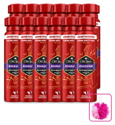 Obrázek produktu pro 12 kusů deodorantu Old Spice Rockstar ve spreji, objem 150 ml - výhodná balení
