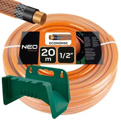 Produktbild von NEO TOOLS Garden Gartenschlauch 1/2 Zoll 20m Set 4-lagig Bewässerungsschlauch mit Wandhalter Kunststoff UV-beständig