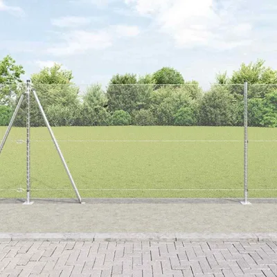Produktbild von Zaunpfosten aus Stahl 25 x 1,2 m (13 mm Maschen) im 4er Set für Garten und Terrasse, wetterfeste Geländerpfosten mit Korrosionsschutz
