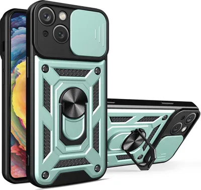 Produktbild von König Design Hülle kompatibel mit Apple iPhone 15 Plus Kunststoff Soft Handyhülle - Handy Case Grün