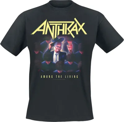 Produktbild von Anthrax T-Shirt Herren Among The Living schwarz Band-Merch, Bands 100% Baumwolle S