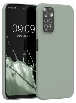 Produktbild von kwmobile Handyhülle für Xiaomi Redmi Note 11 / Note 11S Hülle - TPU Case - Kabelloses Laden - Schutzhülle Cover in Graugrün