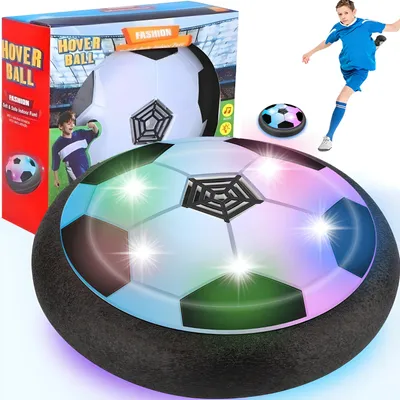 Produktbild von Air Power Fußball Hover Ball mit Led Licht für Indoor Outdoor Wiederaufladbar Schwebender Fussball Spielzeug für Kinder Jungen Mädchen, 18x18cm, Retoo