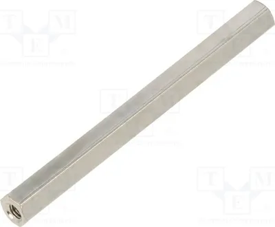 Obrázok produktu pre 10 kusov distančných objímok so závitom, vnútorný šesťuholník: M3, dĺžka 60 mm, mosadz, rozmery 114x60 mm