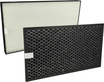 Produktbild von vhbw 2-teiliges Filter-Set Ersatz für Sharp 4974019805641, FZD40DFE für Luftreiniger - HEPA-Filter, Aktivkohlefilter