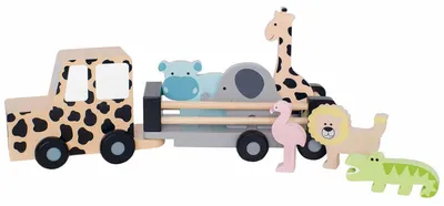 Productafbeelding van JaBaDaBaDo Jeep-safari, Dier, Jeep-safari, 1,5 jaar/jaar, Meerdere kleuren, Metaal, Kunststof, Hout