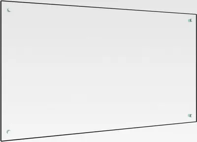 Produktbild von Küchenrückwand Spritzschutz Fliesenspiegel Glasplatte Herdspritzschutz Wandschutz Küche Hartglas Weiß, 100 x 60 cm