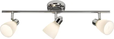 Image de BRILLIANT Lampe Kensington Tube spot 3flg chrome/blanc | 3x QT14, G9, 28W, convient aux lampes à culot à broches (non incluses) | Indice de protection IP : 44 - protégé contre les projections d'eau