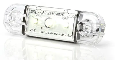 Produktbild von Begrenzungsleuchte - WAS - W97.1 - 3.3" - 8.4cm - Klar - Weiß - 12V-24V