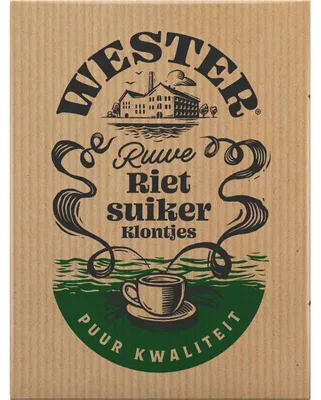 Produktbild von Wester Riestuikerklontjes 500g – Handgefertigte Rohrzuckerklötze, 100% rein