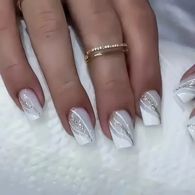 Produktbild von GKA Künstliche Fingernägel 24p G50 zum Aufkleben press on Nails Klebepads Glitzer mit Kleber und Nagelfeile Nägel Kunstnägel Express Nagelstudio