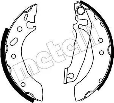 Produktbild von METELLI Bremsbackensatz Trommelbremse Hinten für FORD Fiesta Mk5 Limousine (JAS, JBS) 180,0mm 53-0119