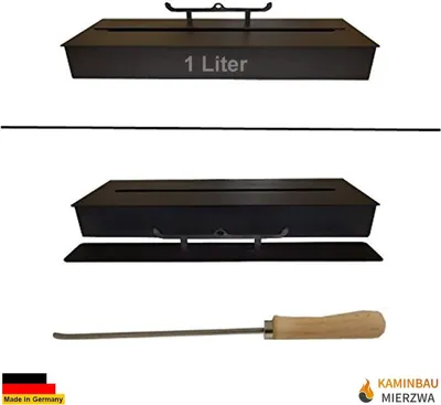 Produktbild von 1 Liter Ethanolbrenner Schwarz für Gel und Ethanolkamine